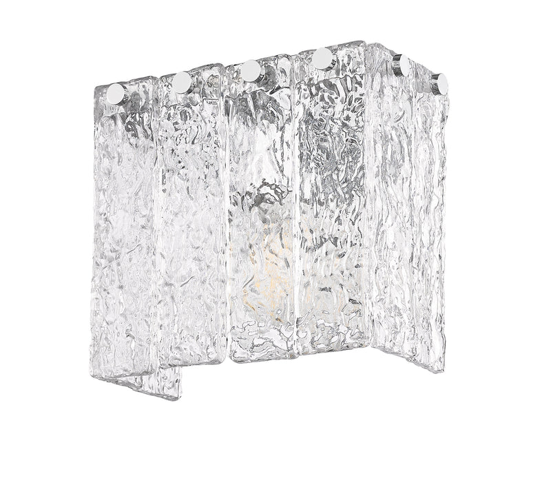 Glacier 1 Light 7.75" Wall Sconce in Chrome