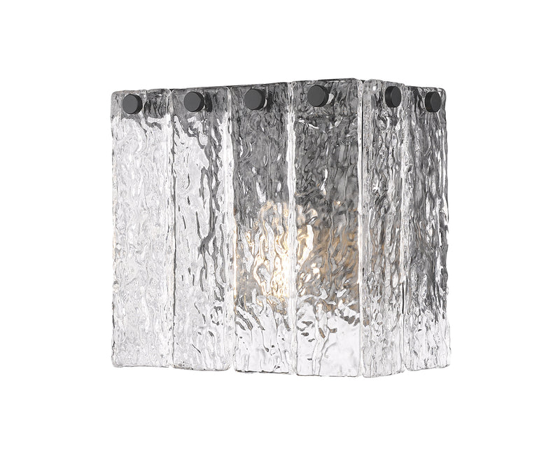 Glacier 1 Light 7.75" Wall Sconce in Matte Black