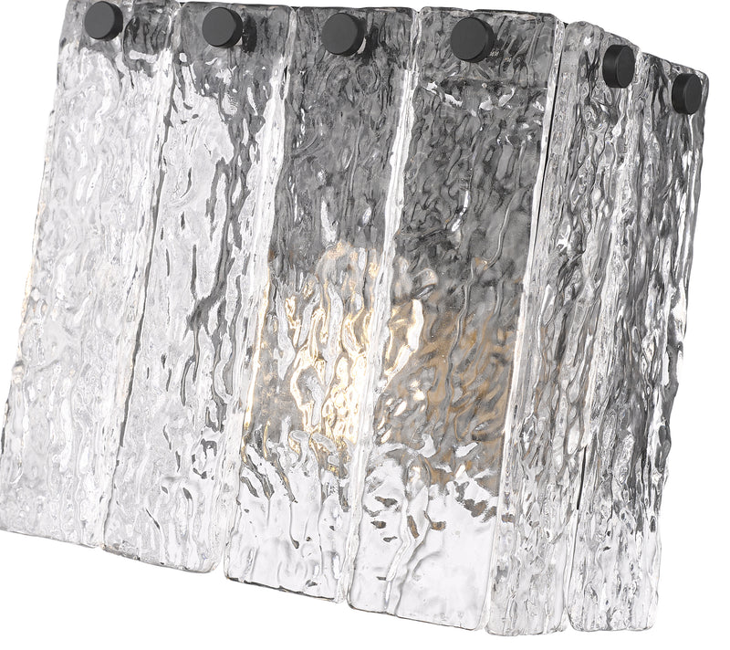 Glacier 1 Light 7.75" Wall Sconce in Matte Black