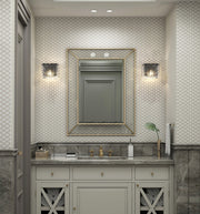Glacier 1 Light 7.75" Wall Sconce in Matte Black in a room setting