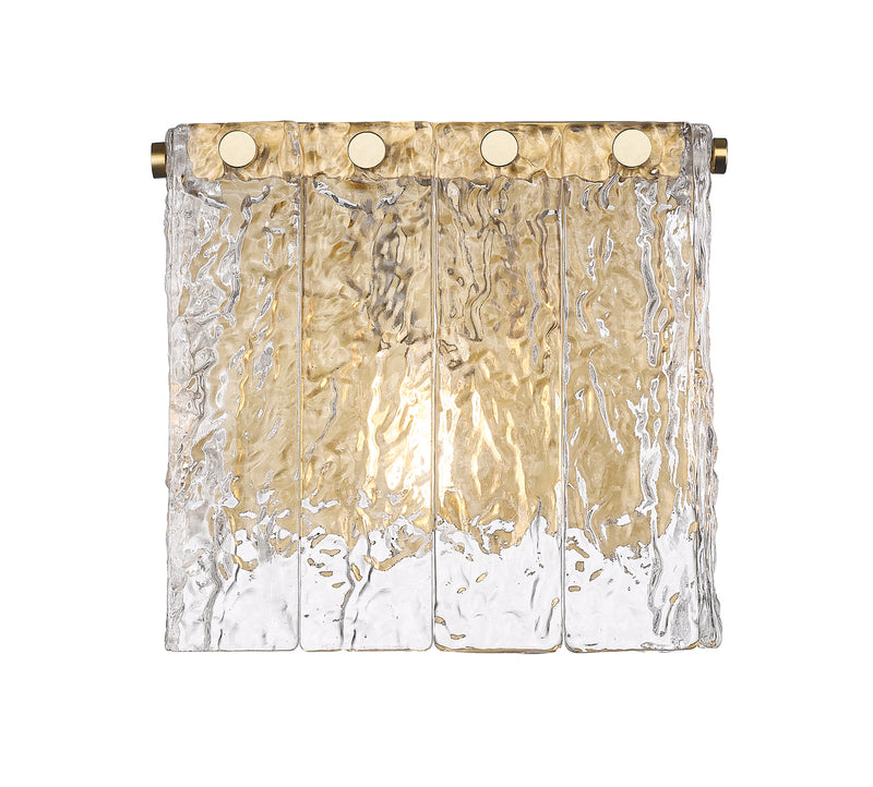 Glacier 1 Light 7.75" Wall Sconce in Modern Gold