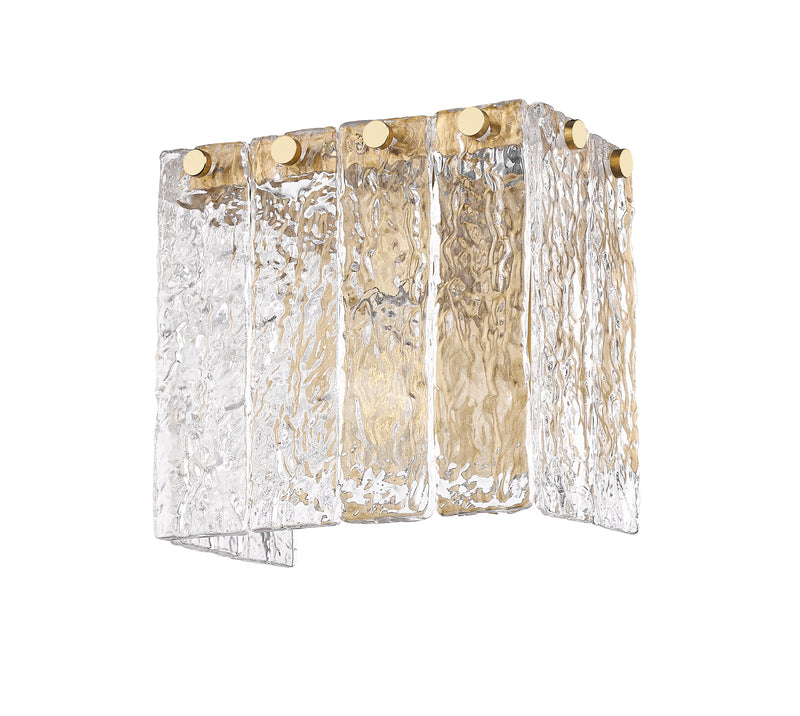 Glacier 1 Light 7.75" Wall Sconce in Modern Gold