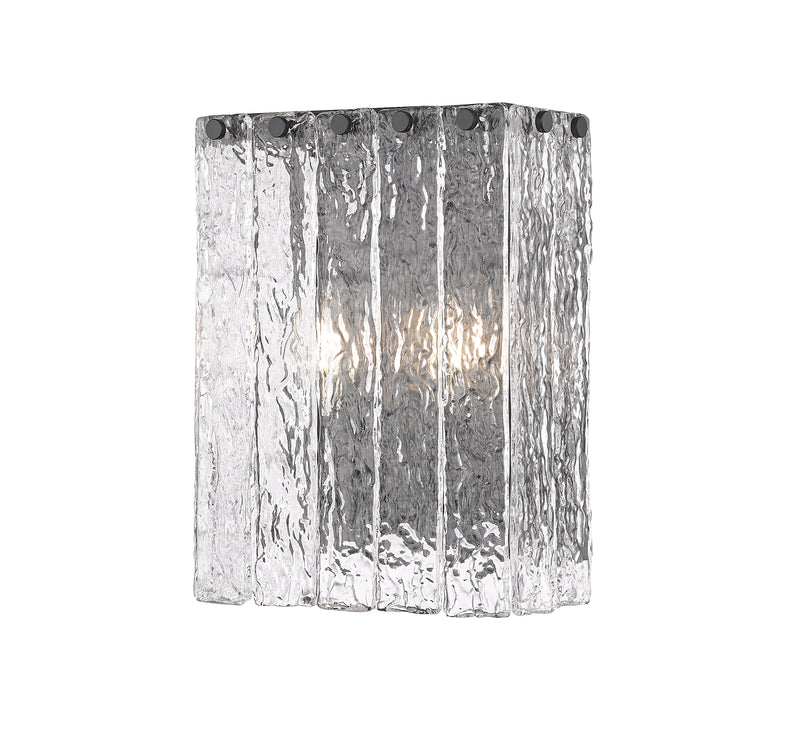 Glacier 2 Light 9.5" Wall Sconce in Matte Black