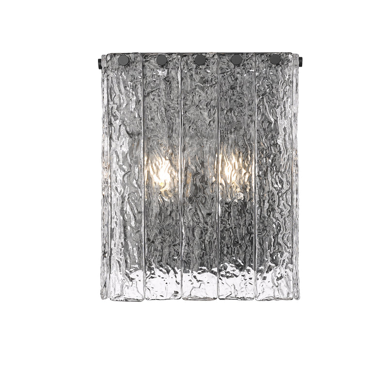 Glacier 2 Light 9.5" Wall Sconce in Matte Black