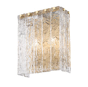 Glacier 2 Light 9.5" Wall Sconce in Modern Gold