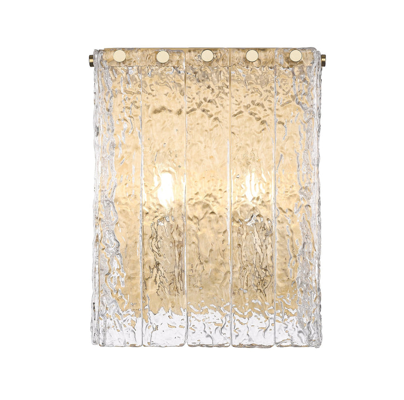 Glacier 2 Light 9.5" Wall Sconce in Modern Gold