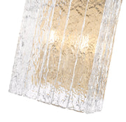 Glacier 2 Light 9.5" Wall Sconce in Modern Gold