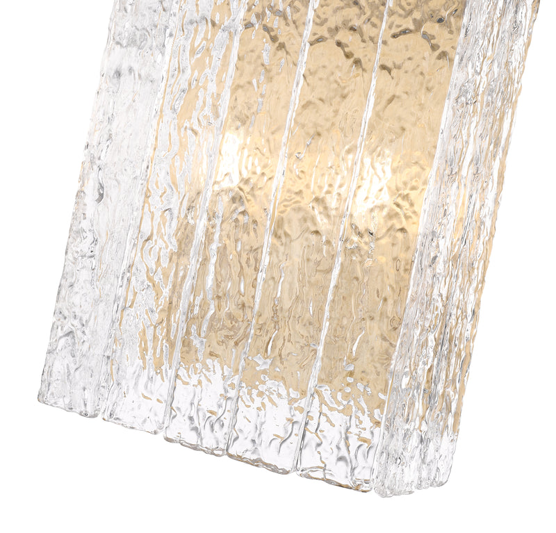 Glacier 2 Light 9.5" Wall Sconce in Modern Gold