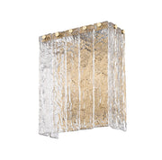 Glacier 2 Light 9.5" Wall Sconce in Modern Gold