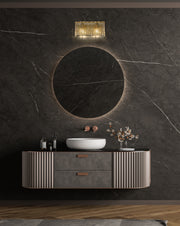Glacier 2 Light 15" Vanity in Modern Gold in a room setting