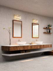 Glacier 2 Light 15" Vanity in Modern Gold in a room setting