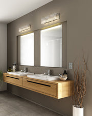 Glacier 3 Light 24" Vanity in Brushed Nickel in a room setting