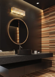 Glacier 3 Light 24" Vanity in Modern Gold in a room setting