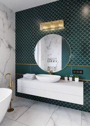 Glacier 3 Light 24" Vanity in Modern Gold in a room setting