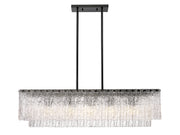 Glacier 5 Light 42.75" Linear Pendant in Matte Black