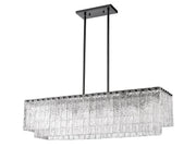 Glacier 5 Light 42.75" Linear Pendant in Matte Black