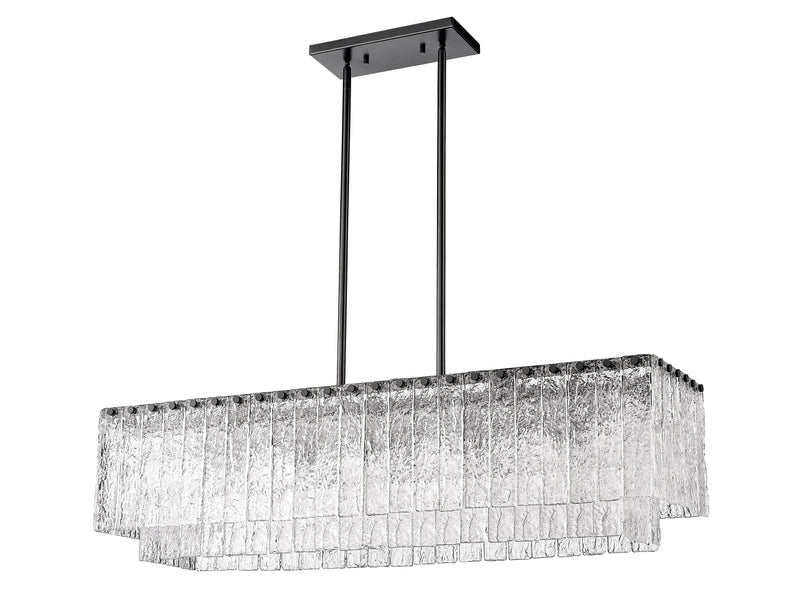 Glacier 5 Light 42.75" Linear Pendant in Matte Black