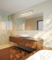 Glacier 4 Light 31.25" Vanity in Chrome in a room setting
