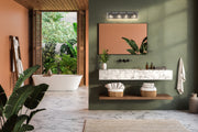 Glacier 4 Light 31.25" Vanity in Matte Black in a room setting