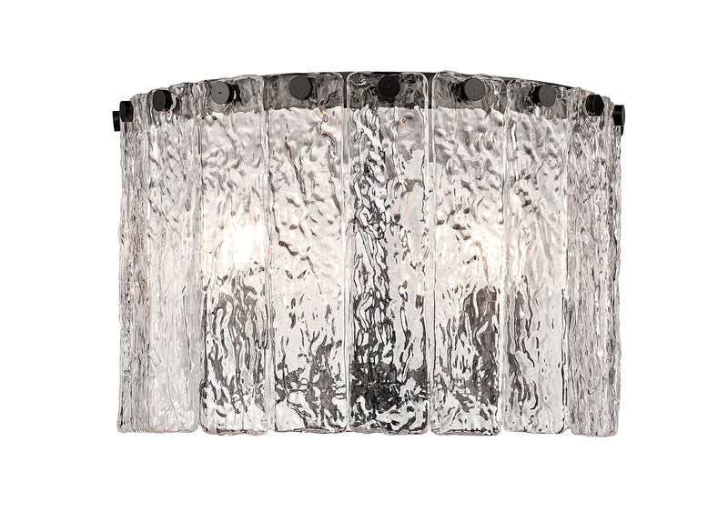 Glacier 3 Light 12.5" Flush Mount in Matte Black