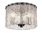 Glacier 3 Light 12.5" Flush Mount in Matte Black