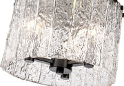 Glacier 3 Light 12.5" Flush Mount in Matte Black