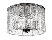 Glacier 3 Light 12.5" Flush Mount in Matte Black
