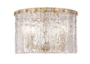 Glacier 3 Light 12.5" Flush Mount in Modern Gold