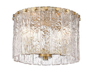 Glacier 3 Light 12.5" Flush Mount in Modern Gold