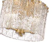 Glacier 3 Light 12.5" Flush Mount in Modern Gold
