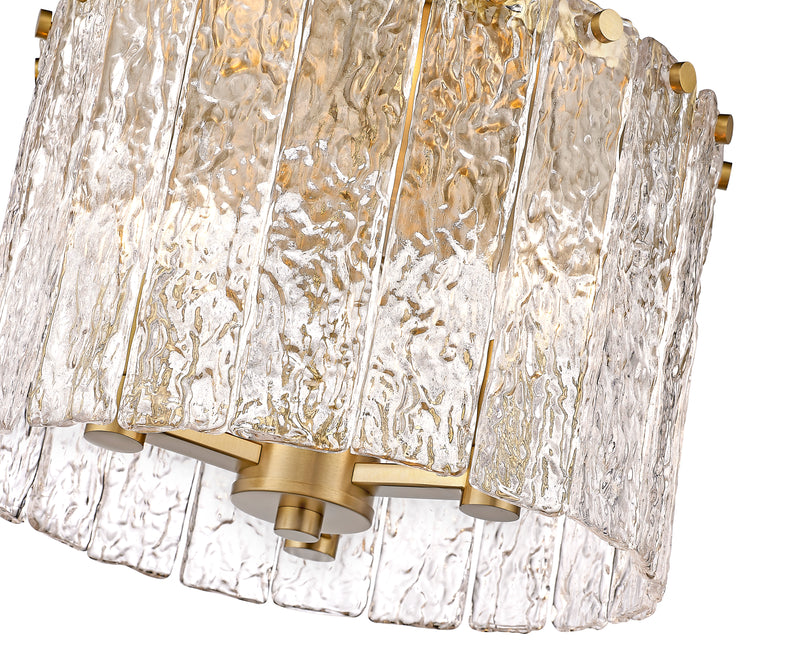 Glacier 3 Light 12.5" Flush Mount in Modern Gold
