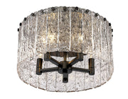 Glacier 5 Light 16.75" Flush Mount in Matte Black
