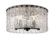 Glacier 5 Light 16.75" Flush Mount in Matte Black