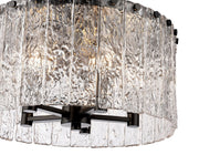 Glacier 5 Light 16.75" Flush Mount in Matte Black
