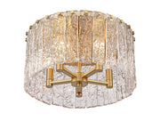 Glacier 5 Light 16.75" Flush Mount in Modern Gold