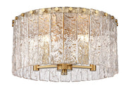 Glacier 5 Light 16.75" Flush Mount in Modern Gold