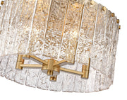 Glacier 5 Light 16.75" Flush Mount in Modern Gold