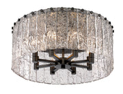 Glacier 8 Light 20.75" Flush Mount in Matte Black