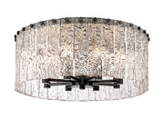 Glacier 8 Light 20.75" Flush Mount in Matte Black