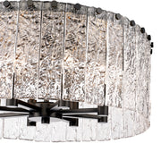 Glacier 8 Light 20.75" Flush Mount in Matte Black