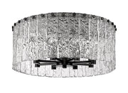 Glacier 8 Light 20.75" Flush Mount in Matte Black