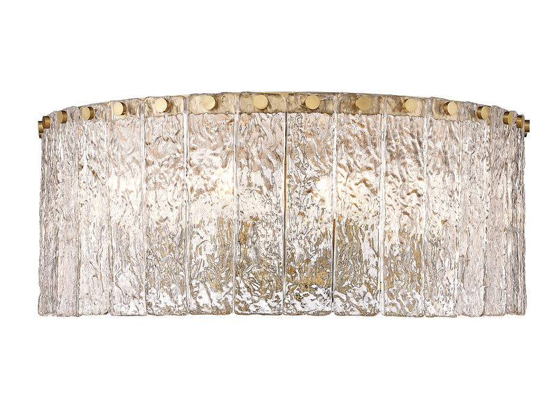 Glacier 8 Light 20.75" Flush Mount in Modern Gold