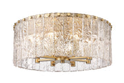 Glacier 8 Light 20.75" Flush Mount in Modern Gold