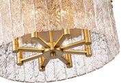Glacier 8 Light 20.75" Flush Mount in Modern Gold