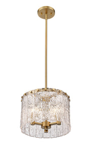 Glacier 3 Light 12.5" Pendant in Modern Gold