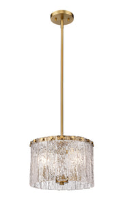 Glacier 3 Light 12.5" Pendant in Modern Gold