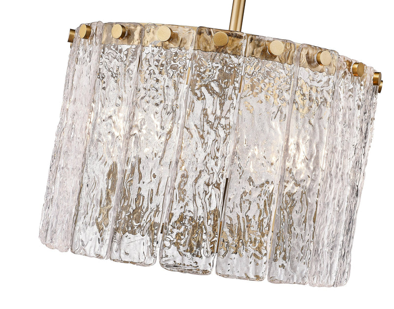 Glacier 3 Light 12.5" Pendant in Modern Gold