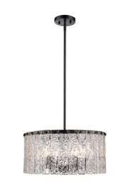 Glacier 5 Light 19" Pendant in Matte Black
