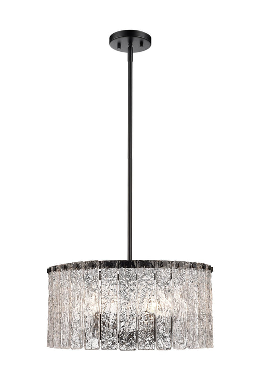 Glacier 5 Light 19" Pendant in Matte Black