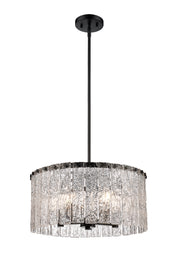 Glacier 5 Light 19" Pendant in Matte Black